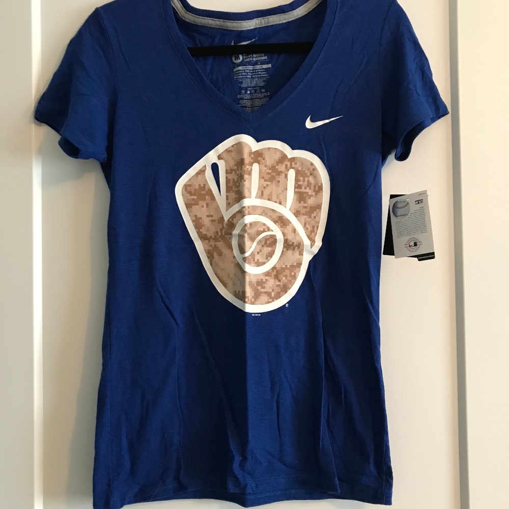 Nike Camo Brewers Slim Fit T-Shirt - Size M - NWT!